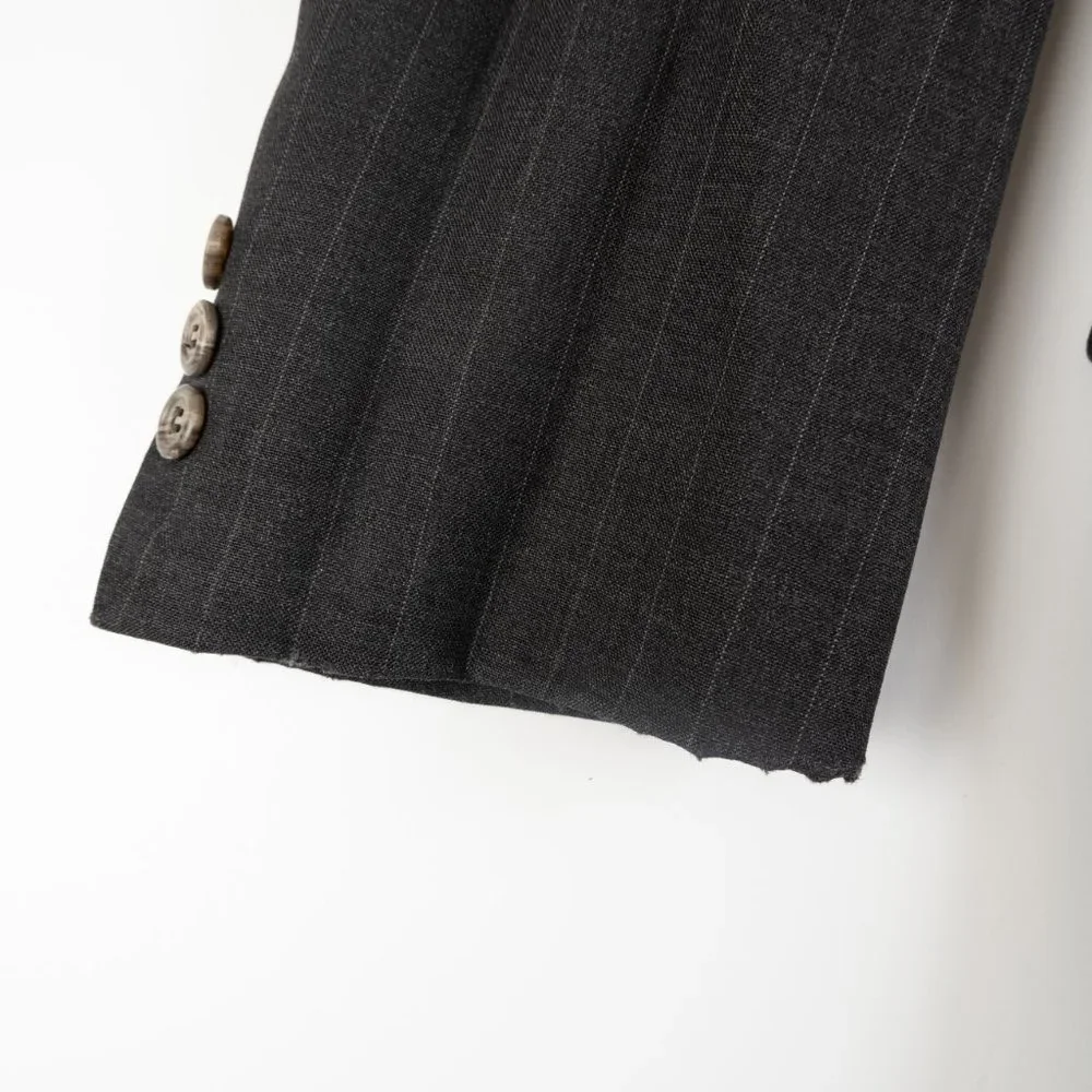 BROOKS BROTHERS charcoal grey pinstripe blazer jacket size 39R